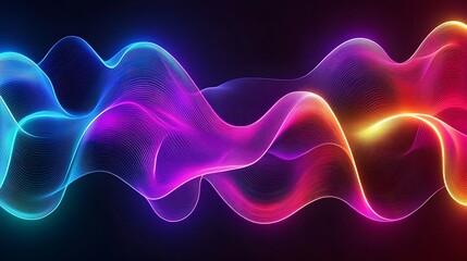 Fototapeta premium Radiating Neon Light Burst, futuristic flashes, Motion lights, Colorful Streaks on Dark Background