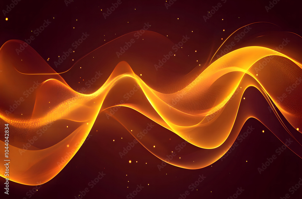 Poster abstract orange and gold wave background design, vector illustration design with space for text desi