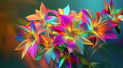 Radiating Neon Light Burst, futuristic flashes, Motion lights,  Colorful Streaks on Dark Background