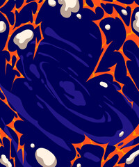 Obraz premium Comic book fantastic fire flames, boom, explosion backgrounds. Design template page. Hand drawn vector art illustration. 