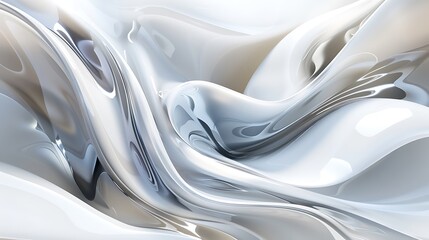 Vibrant Abstract Digital Art with Flowing Waves, Neon Lights, and Futuristic Fluid Design Elements