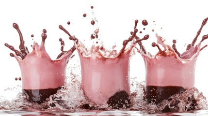 Delightful Splash of Hot Chocolate Crowns in a Whimsical Collection Generative AI