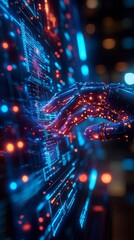 robotic hand with keyboard