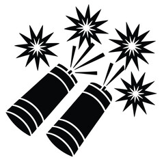 Firecracker Icon for New Year and Celebration Vector