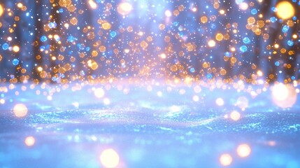 Enchanting Christmas Fantasy - Snowy Landscape with Festive Lights at Dusk | Ultra-Detailed Digital Illustration