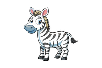 Zebra cartoon vector illustration