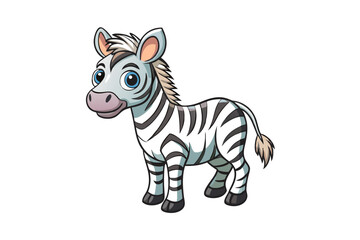 Zebra cartoon vector illustration