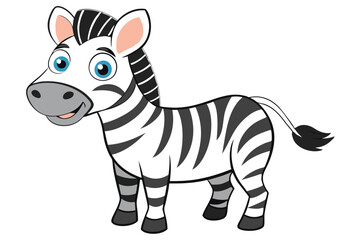 Zebra cartoon vector illustration