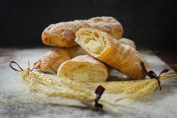 Croissant, fresh baked croissant.