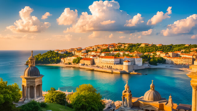 Amazing panorama of the city of Poti Guria Georgia