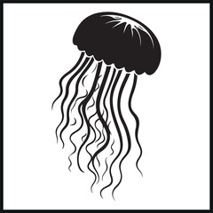 Fototapeta premium Silhouette of a jellyfish