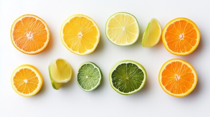 Obraz premium Vibrant Citrus Fruit Slices: A Delightful Still Life