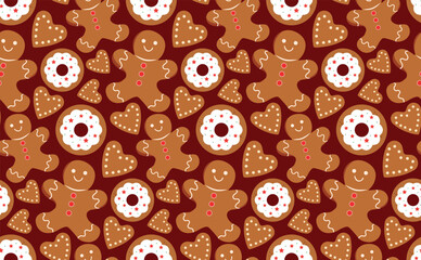 Flat christmas pattern design