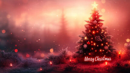 Christmas holiday card poster with space for text