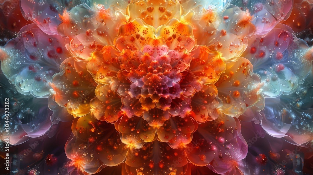 Poster a kaleidoscope of images merging and changing into one another symbolizing the constant evolution an