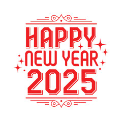 Happy New Year 2025 T-Shirt Design  