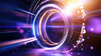 Obraz premium Artistic Quantum Teleportation Visualization