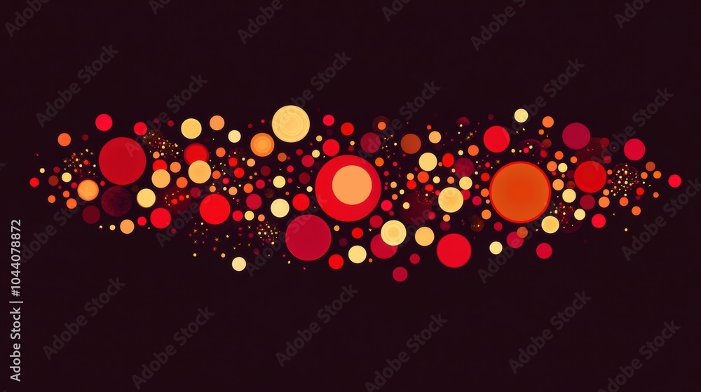 Aufkleber vibrant red and golden circular patterns symbolize christmas decorations, creating a festive atmosph