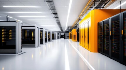 Fototapeta premium Modern Data Center with Cutting-Edge Technology