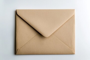 Mail letter paper document on a solid white background, isolated for mockup