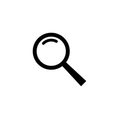 Vector magnifying glass icon with reflection