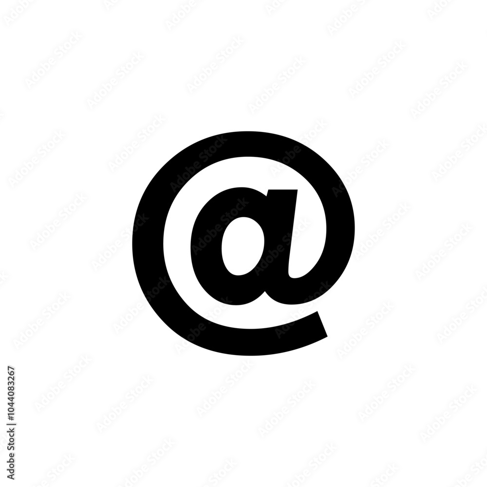 Poster e-mail symbol button. online communication, messaging and mailing concept. vector icon. cartoon mini