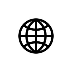 Fototapeta premium Globe Icon vector illustration, Go to web symbol icon, www symbol, Web icon, website, homepage icon set, earth clip art, globe symbol