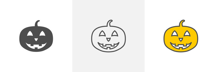 Simple pumpkin icon vector, pumpkin sign