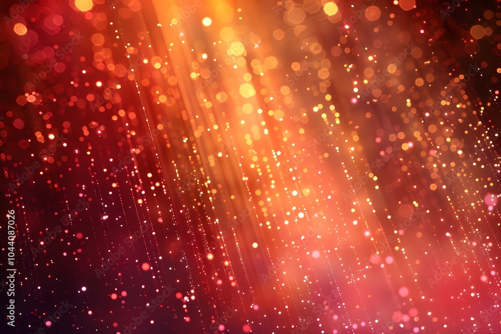 Poster vibrant abstract background with glowing particles and light rays