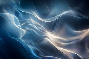 Ethereal Waves of Light and Color in a Dreamy Abstract Background