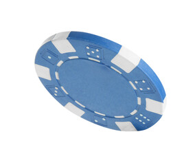 Poker game. One casino chip isolated on white