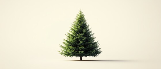 A beautiful evergreen tree with a lush green appearance, perfect for seasonal themes, nature projects, and holiday decorations.