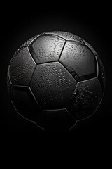 Detailed black and white soccer ball image