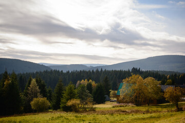 autumn landscape in the mountains