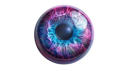 Abstract Eye with Pink and Blue Iris.