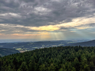 sunset over the mountains