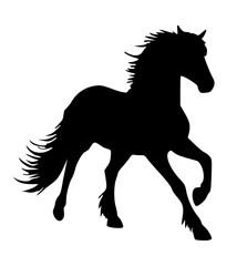 horse silhouette vector