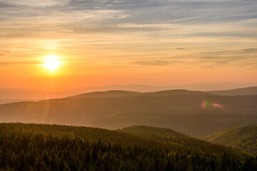 sunrise over the mountains
