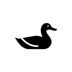  Creative a Simple duck silhouette vector Style with white background