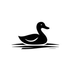  Creative a Simple duck silhouette vector Style with white background