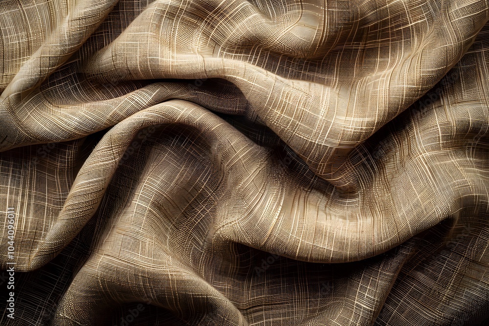 Poster elegant textured fabric with subtle patterns and warm tones