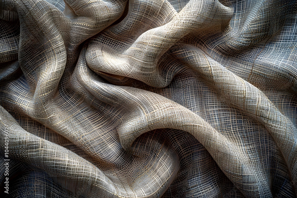 Poster elegant textured fabric with subtle patterns and soft drapery