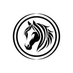  Creative simple Horse silhouette vector Style with white background