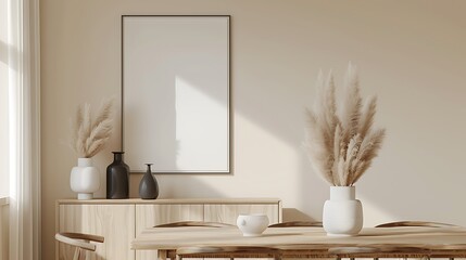 Modern Interior of Stylish Living Room ,Wall Mock Up, Frame , Poster with Beautiful Background, 3d render