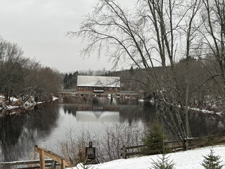 Cottage and bridge in Mont Tremblant, Canada