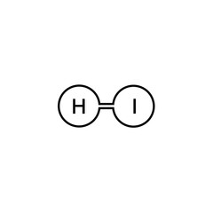 hydrogen iodide molecular icon