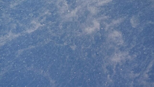 Saint Petersburg, Russia, 4k, aerial view of a blizzard with strong wind and snow, without people, winter, nature