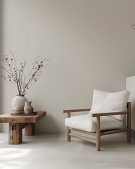 Modern Interior of Stylish Living Room ,Wall Mock Up, Frame , Poster with Beautiful Background, 3d render