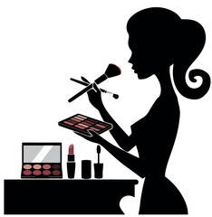 vector beautiful girl makeup design