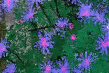 Oil paintings and various flowers, including cats, dogs, chrysanthemums, roses, peonies, birds, and...